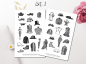 Preview: Vintage Fashion Sticker Set